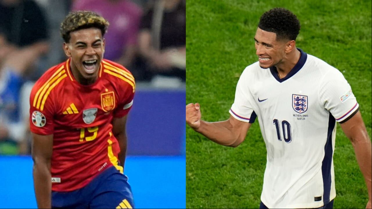 Yamal y Bellingham, jóvenes estrellas de España e Inglaterra (respectivamente) que buscan ser campeones continentales con sus selecciones.