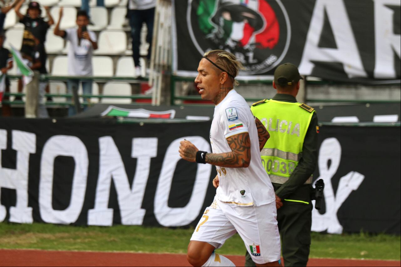Imagen del partido entre Once Caldas y Boyacá Chicó por la fecha 1 del primer semestre de la Liga colombiana 2024.