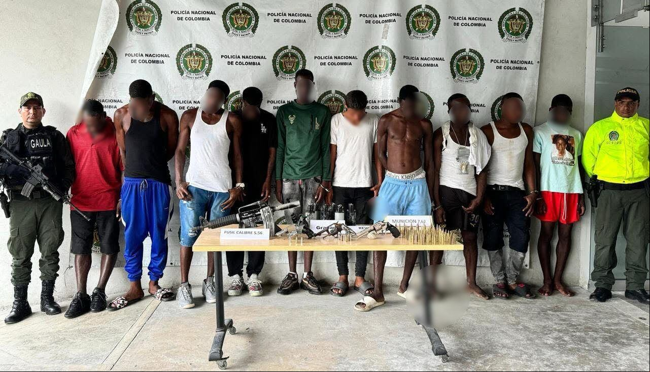 Captura de trece presuntos de la estructura criminal ‘Los Espartanos’ en el corregimiento La Bocana, zona rural de Buenaventura