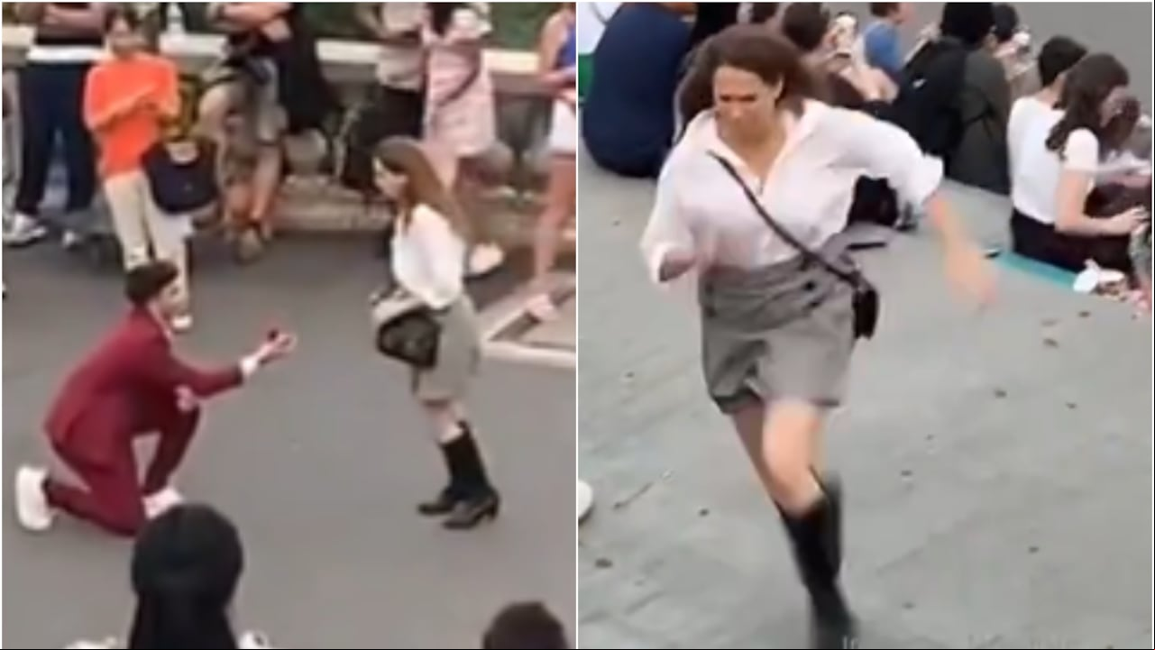 Joven le pidió matrimonio a su novia, pero ella no se lo tomó para nada bien y el video se viralizó en redes sociales.
