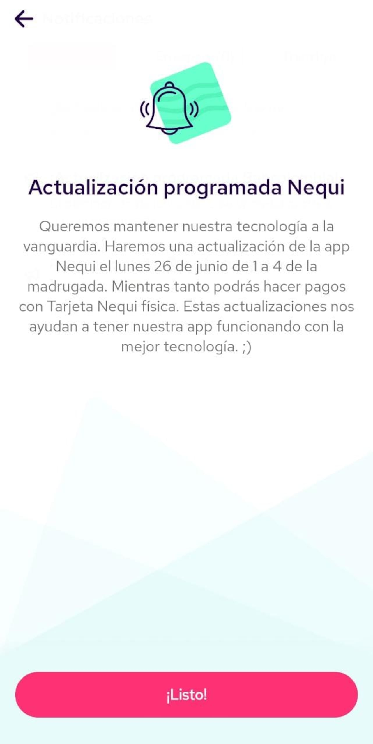 La plataforma financiera avisó a sus s que presentará actualizaciones que afectan al servicio.