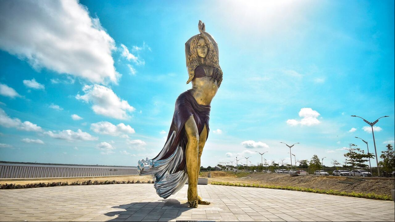 Estatua de Shakira en Barranquilla.