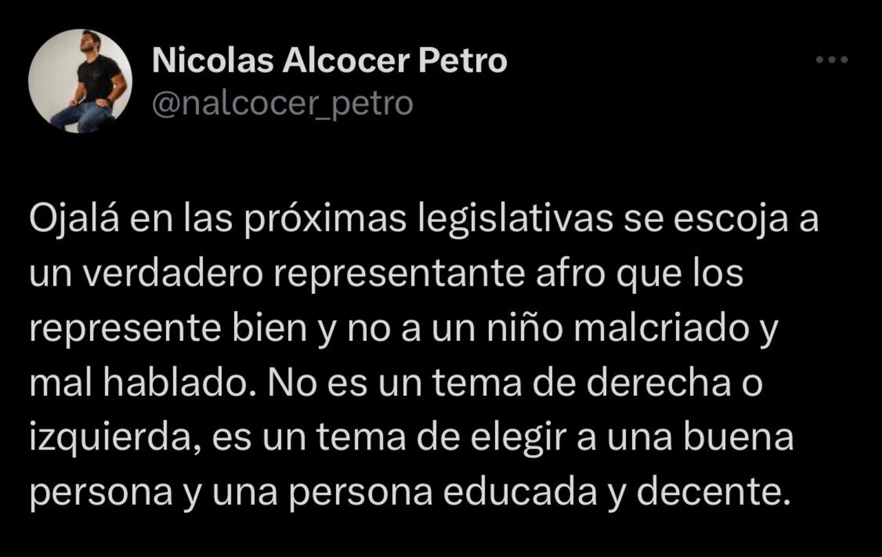 Este fue el mensaje donde el hijastro del presidente Petro se refirió a Miguel Polo Polo.