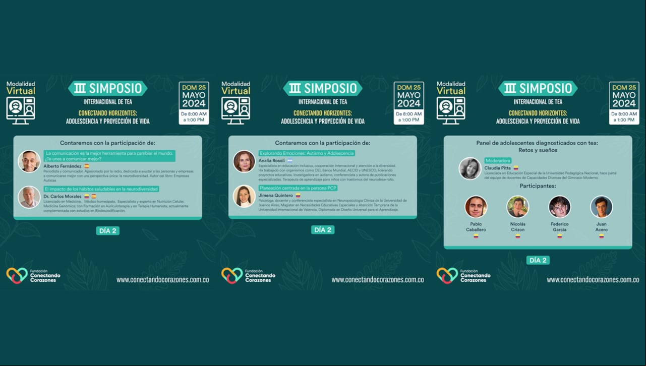 El simposio contará con la participación de expertos en TEA, quienes compartirán sus vivencias y aprendizajes.