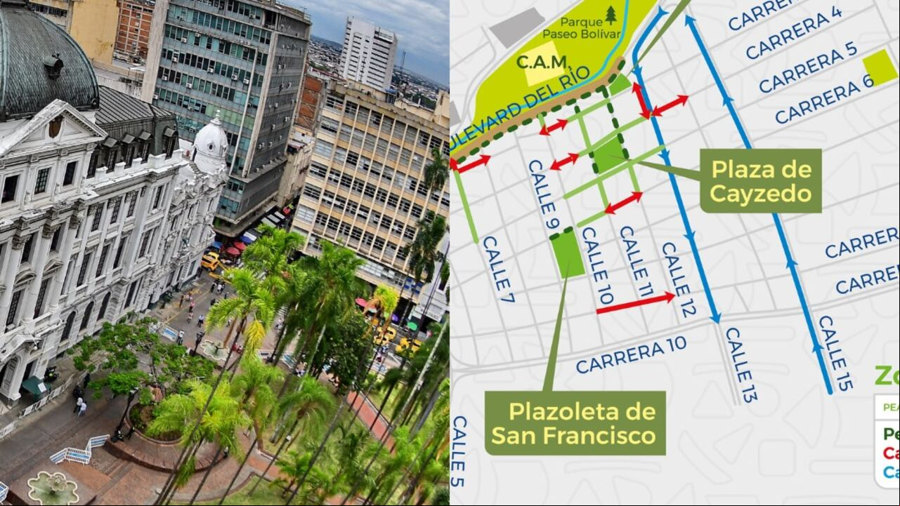 Conozca las rutas que podrá tomar mientras el centro de Cali está peatonalizado por la COP16
