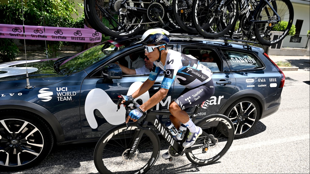 GIULIANOVA, ITALY - MAY 17: Nairo Quintana of Colombia and Movistar Team prior to the 108th Giro d'Italia 2025, Stage 8 a 197km stage from Giulianova to Castelraimondo / #UCIWT / on May 17, 2025 in Giulianova, Italy. (Photo by Dario Belingheri/Getty Images)