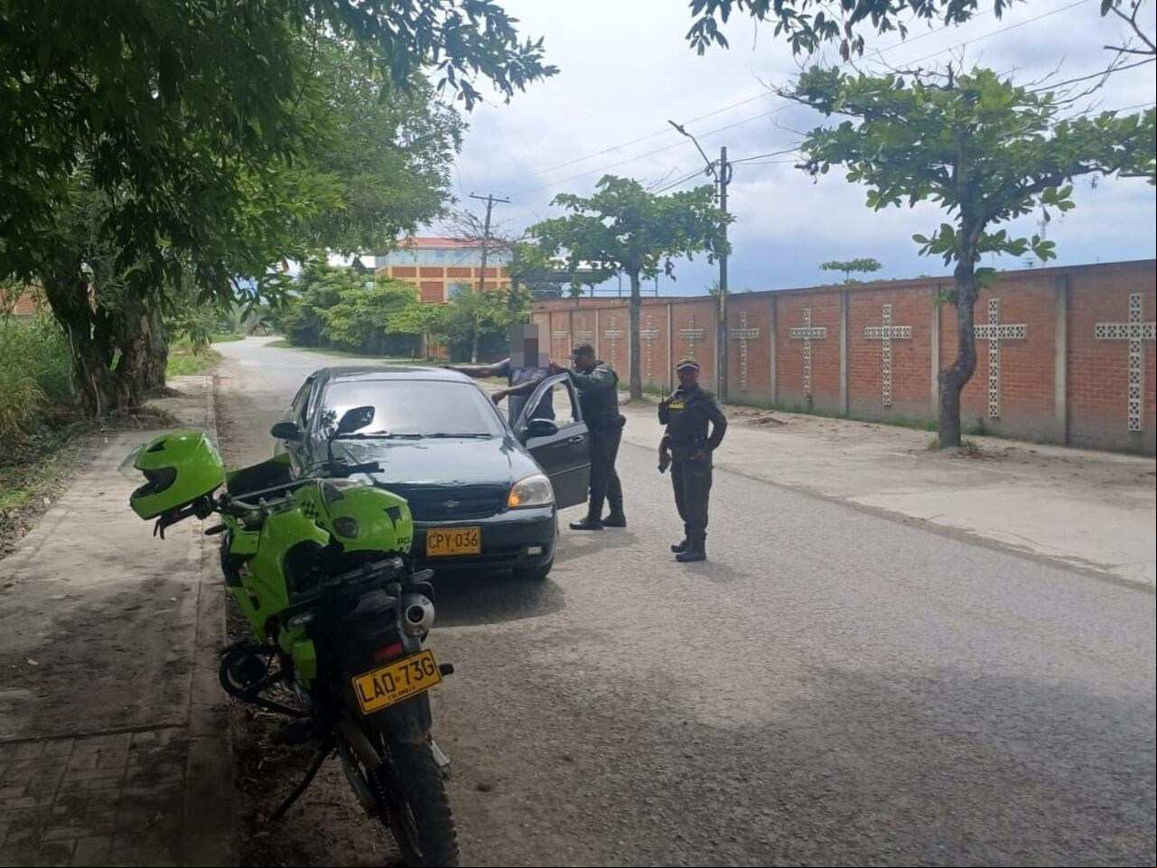 Integrantes de la Policía realizan constantemente patrullajes en el municipio de Guachené, con el fin de contrarrestar la violencia de las pandillas.
