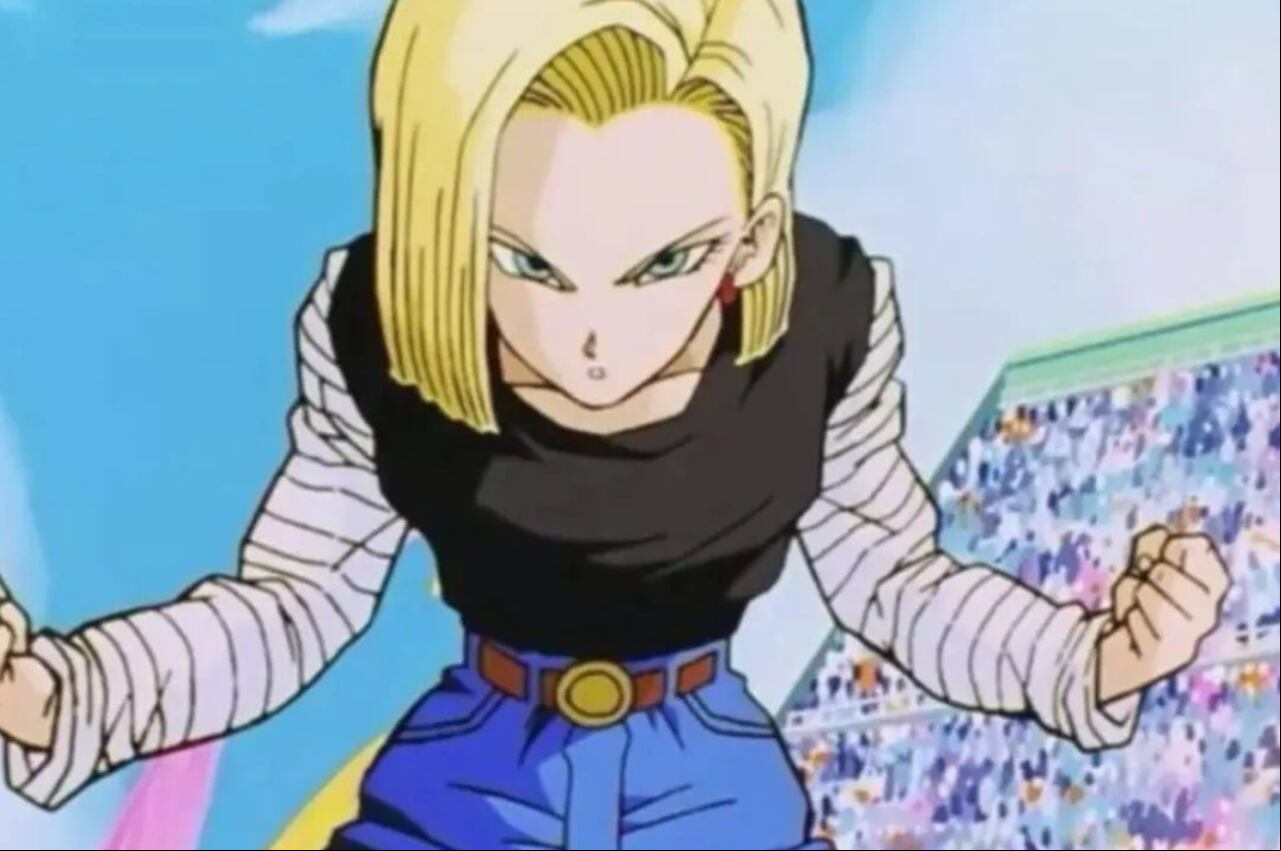 Androide 18 es una de las mujeres más fuertes de la serie de Dragon Ball y se caracterizó por pelear contra Vegeta.