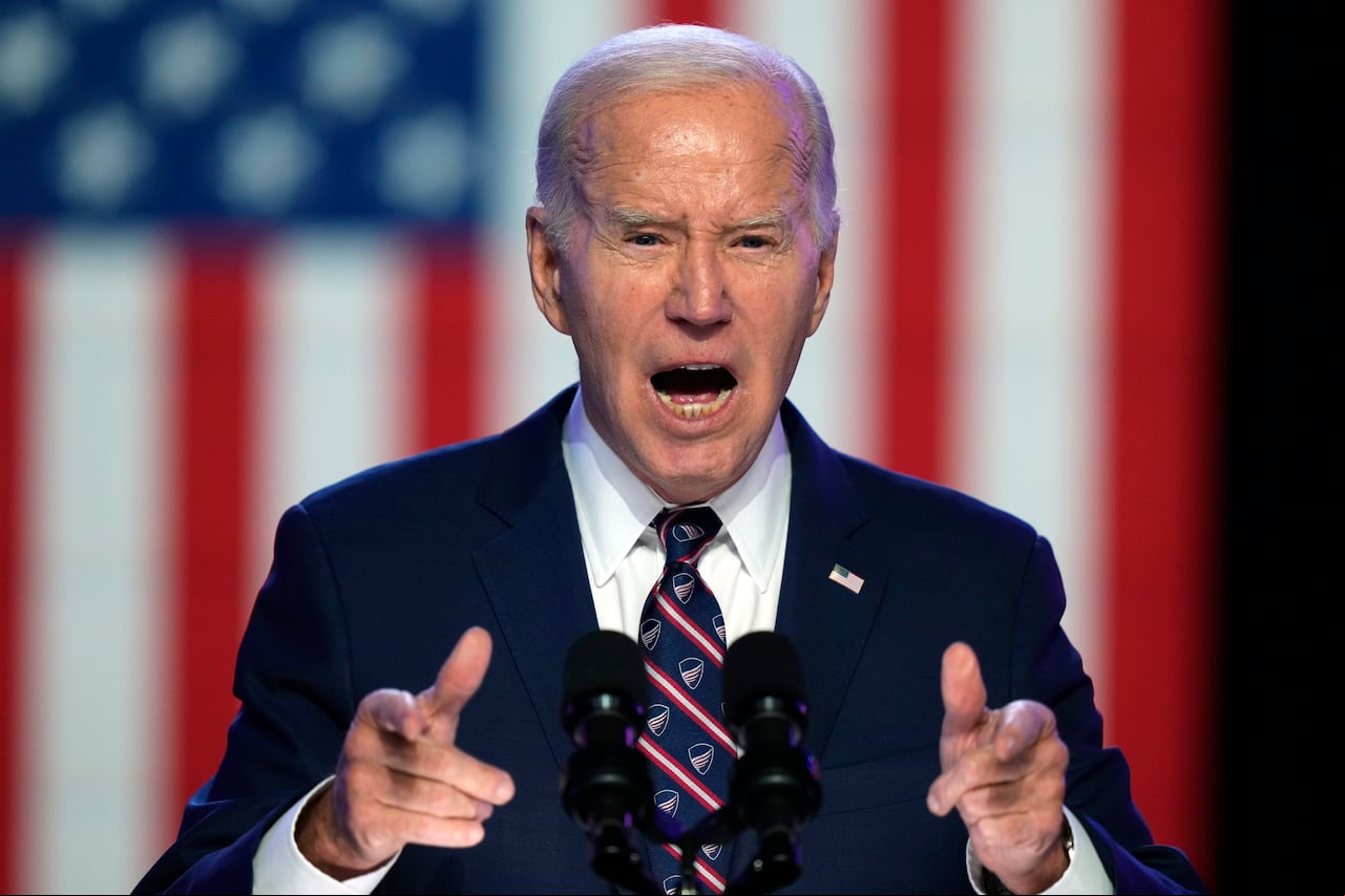 El presidente de Estados Unidos durante su discurso en Pensilvania