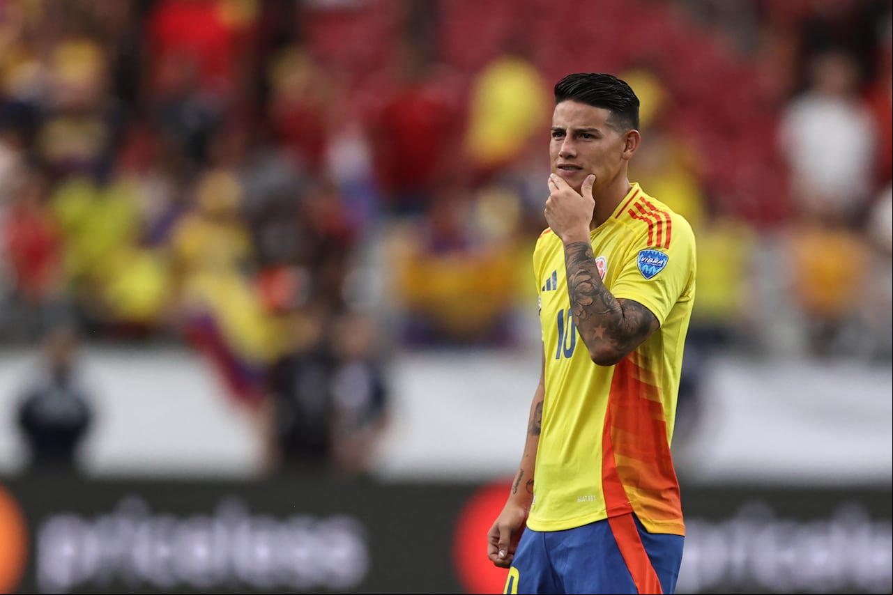 James Rodríguez con la camiseta de la Selección Colombia en la Copa América 2024.