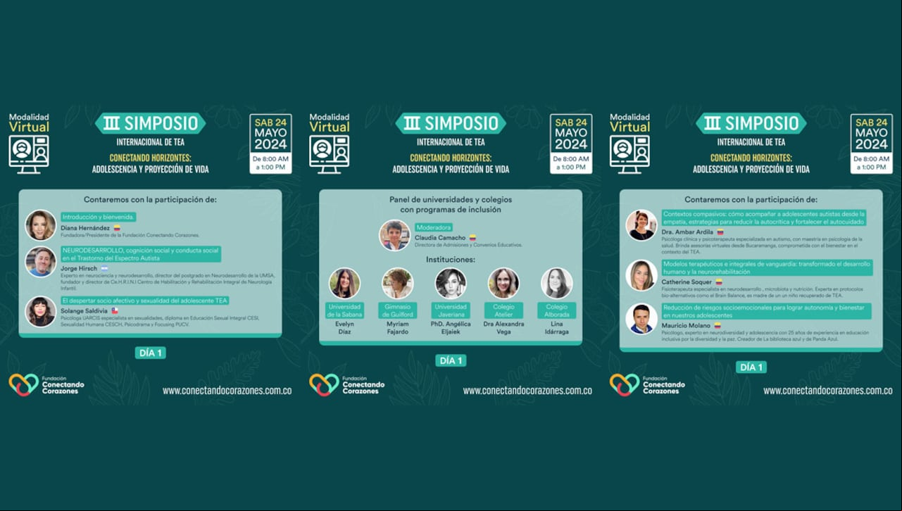 El simposio contará con la participación de adolescentes y adultos con TEA, quienes compartirán sus vivencias y aprendizajes.