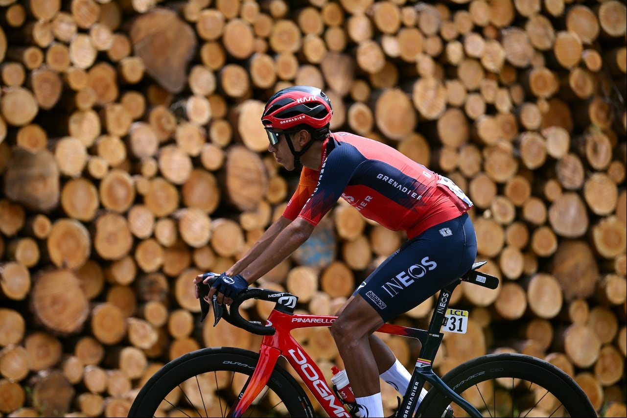 LE COTEAU, - JUNE 06: Egan Bernal of Colombia and Team INEOS Grenadiers competes during the 75th Criterium du Dauphine 2023, Stage 3 a 194.1km stage from Monistrol-sur-Loire to Le Coteau / #UCIWT / on June 06, 2023 in Le Coteau, . (Photo by Dario Belingheri/Getty Images)