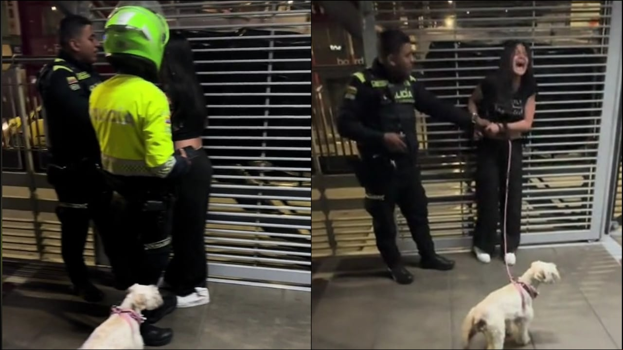 Una mujer que estaba siendo arrestada entró en pánico.