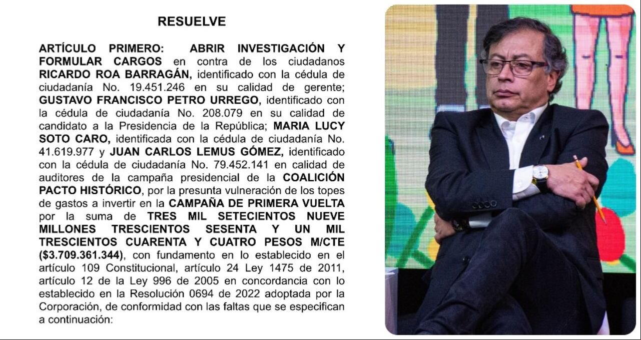 La campaña presidencial de Gustavo Petro, en líos con el CNE.