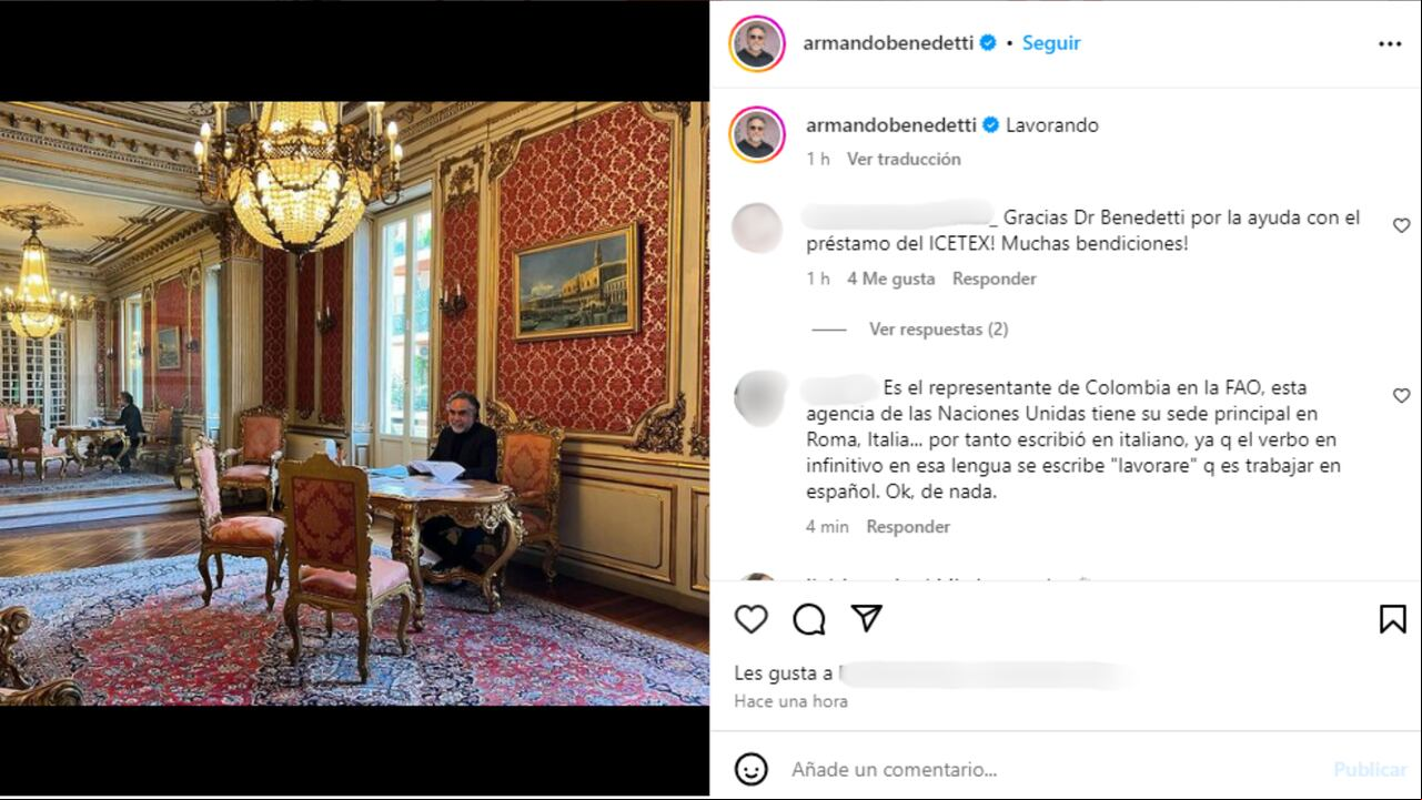 La descripción de la foto generó todo tipo de comentarios en Instagram.