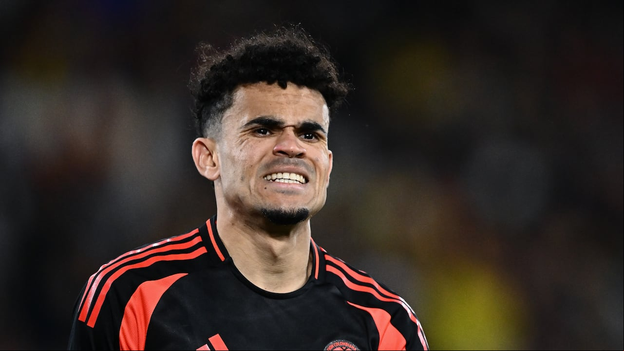 LONDON, ENGLAND - MARCH 22: Luis Diaz of Colombia during the international friendly match between Spain and Colombia at London Stadium on March 22, 2024 in London, England.(Photo by Sebastian Frej/MB Media/Getty Images)