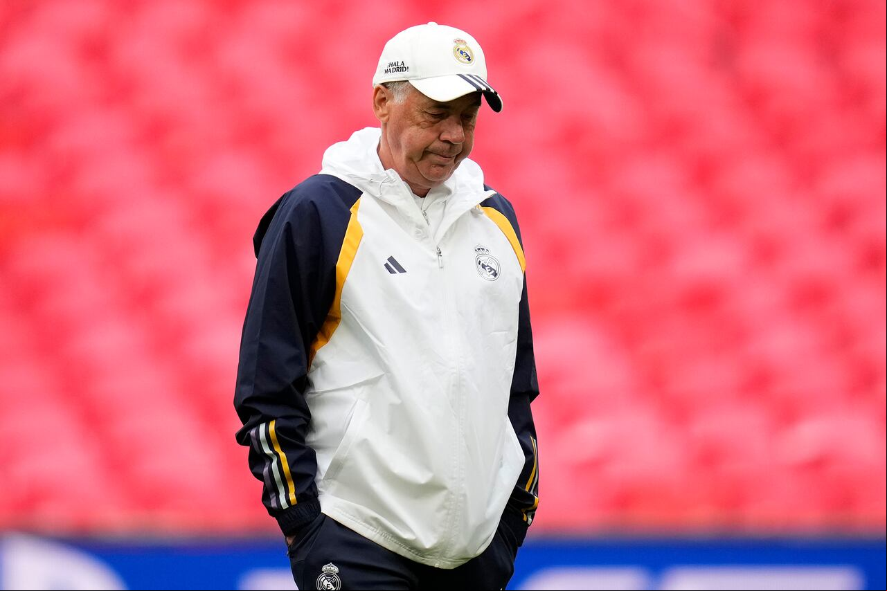 Carlo Ancelotti, entrenador de 'La Casa Blanca' que busca la tercera Copa de Europa con el club.