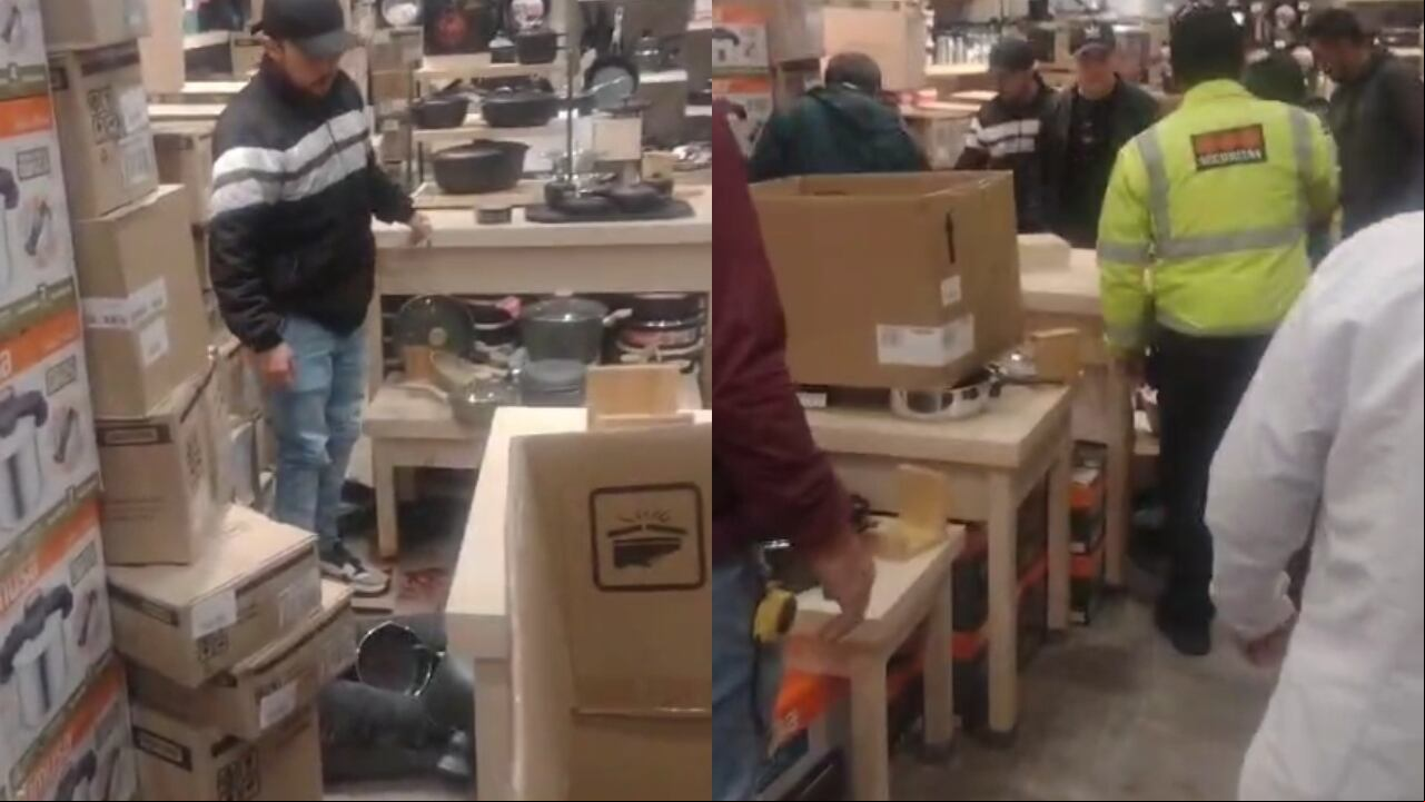El hombre fue acorralado por varias personas.