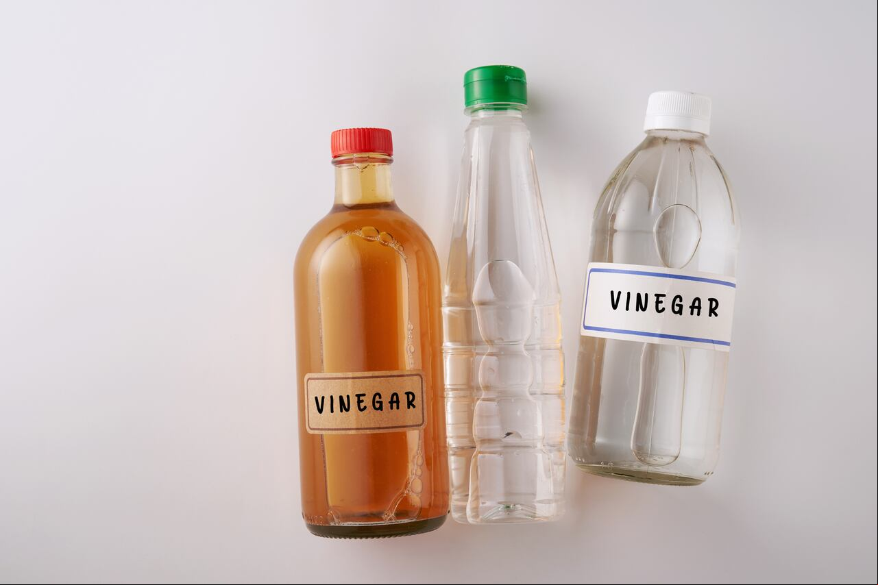 Vinagre blanco y vinagre de manzana