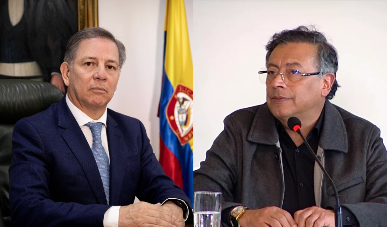 Magistrado Octavio Tejeiro, presidente de la Corte Suprema y presidente Gustavo Petro.