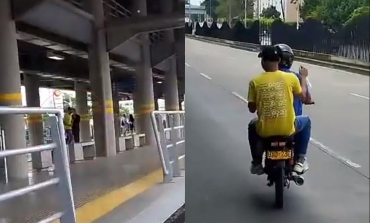 Los dos sujetos ingresaron en moto al Terminal de Calipso y hurtaron a las personas que ahí se encontraban.