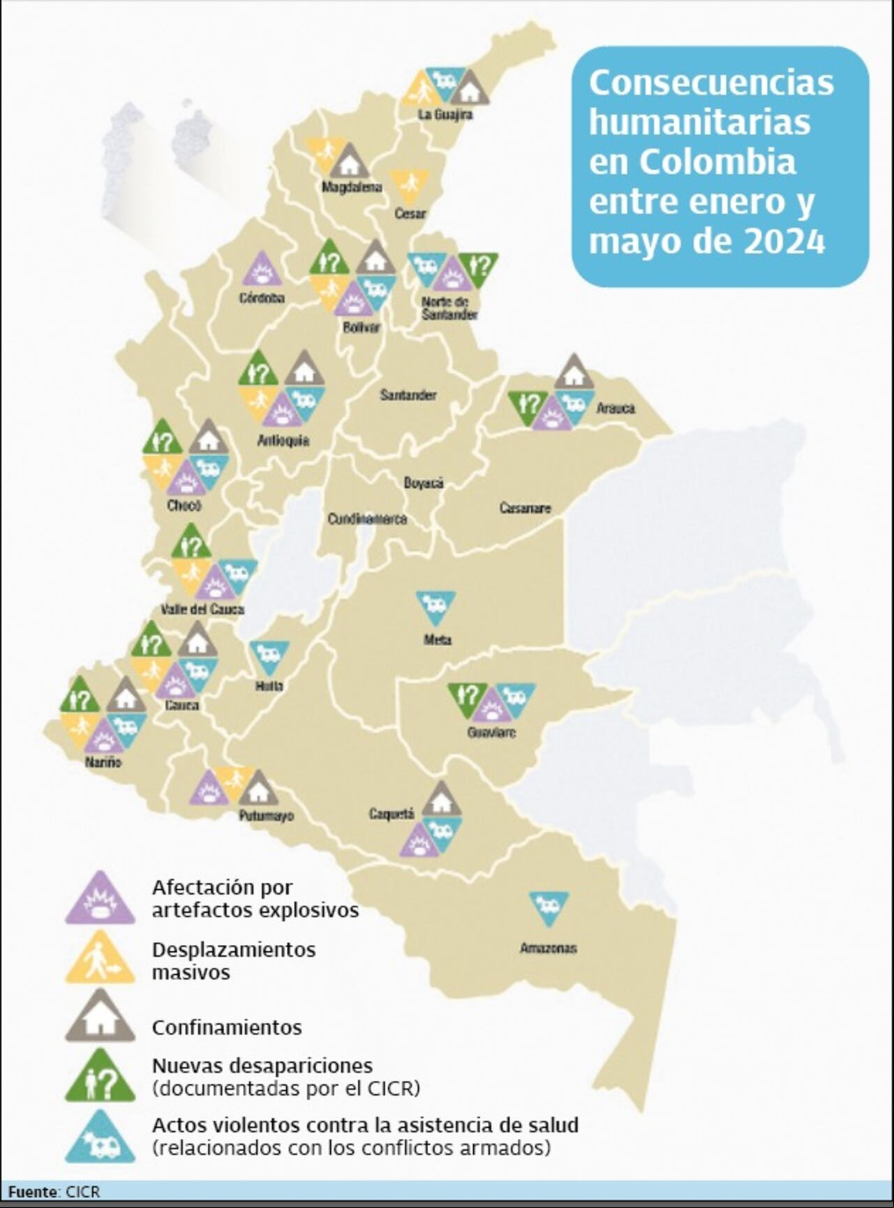 Estos son las afectaciones por explosivos identificadas en el país durante este 2024.