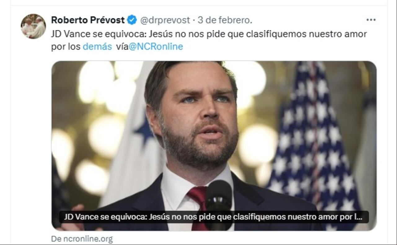 Este es uno de los mensajes políticos emitidos por el actual Papa.