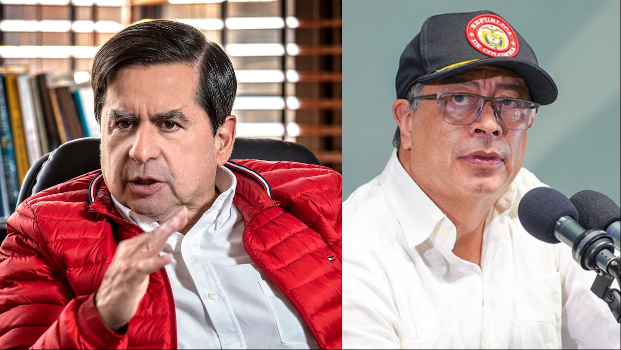 Juan Fernando Cristo y el presidente Gustavo Petro.