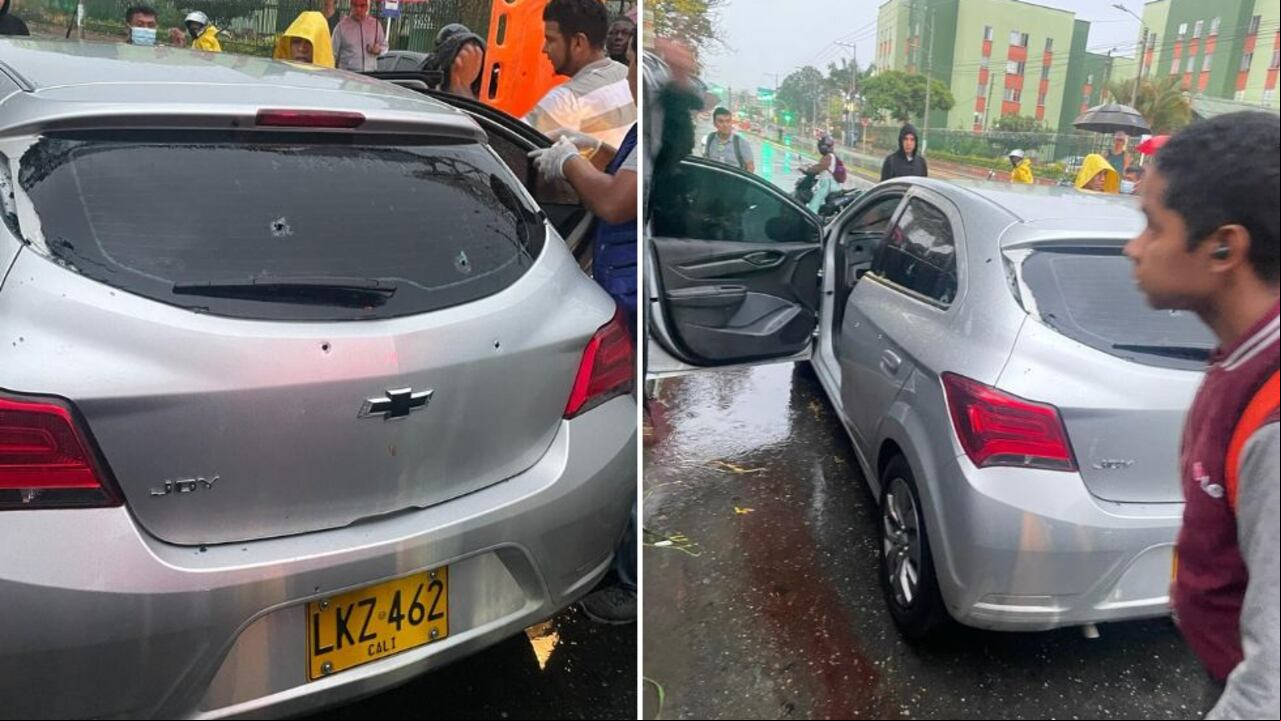 Los sicarios dispararon por las ventanas del vehículo.