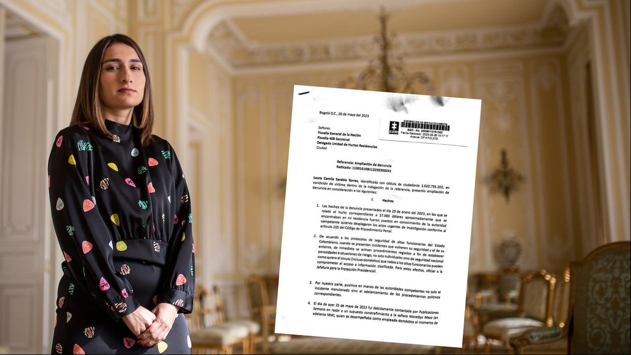Laura Sarabia denuncia en la Fiscalía