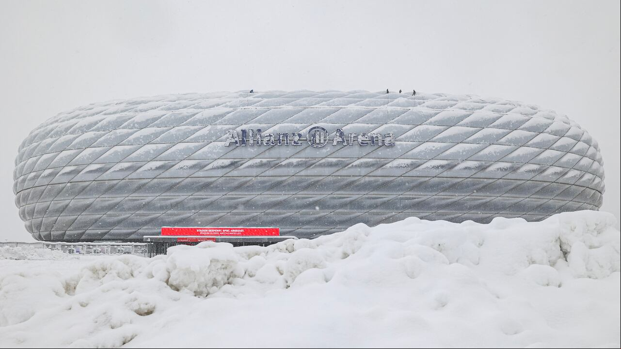 Imagen nieve en el estadio del bayern Múnich