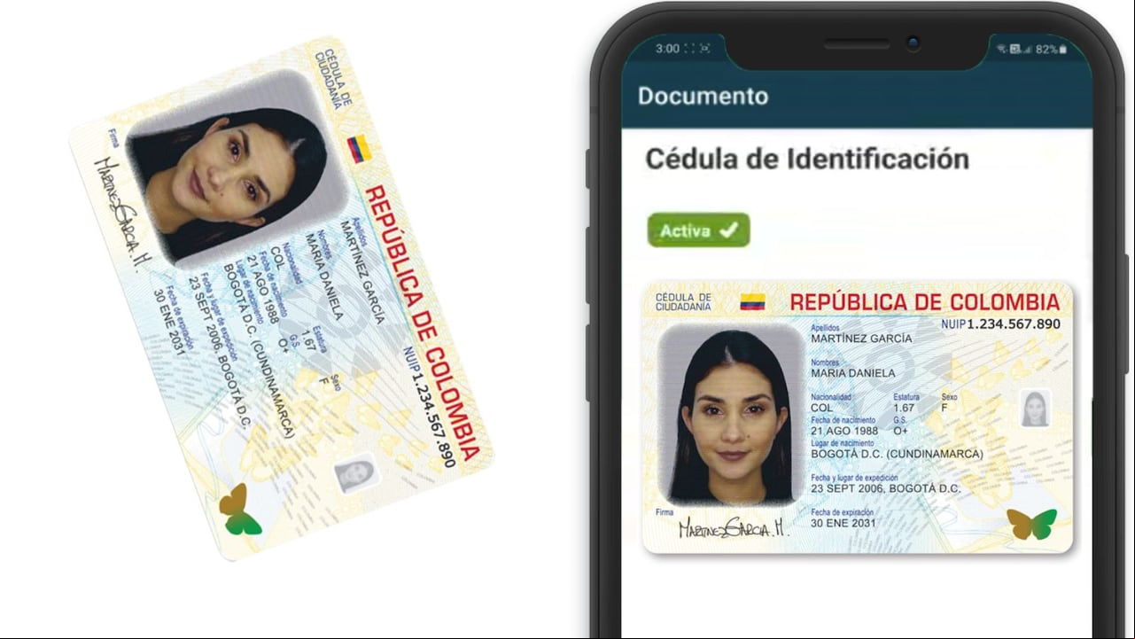 Cédula digital / Captura de pantalla / página web Registraduría