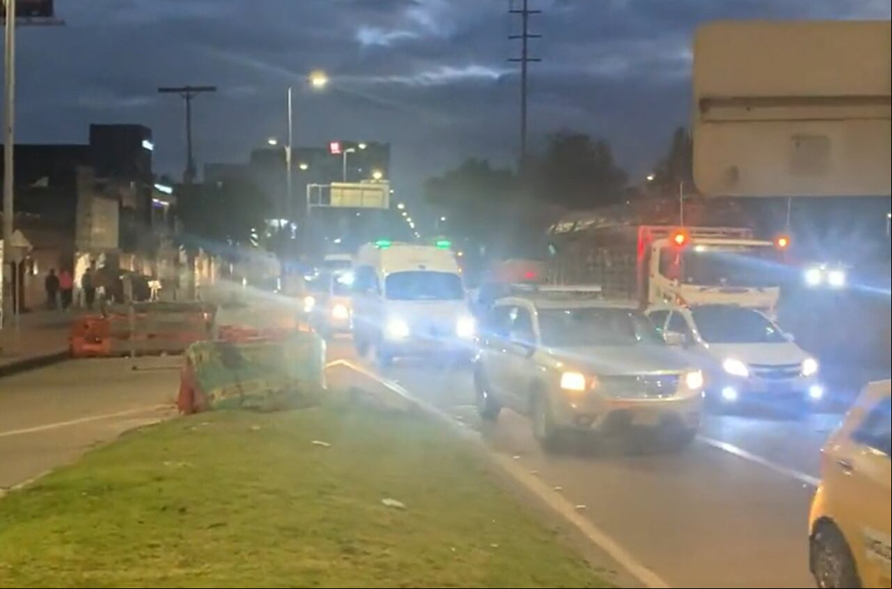 Se reportó movilidad lenta en la autopista norte.