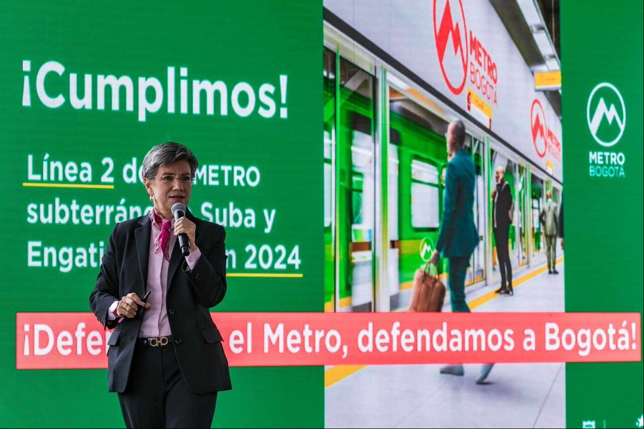 La alcaldesa Claudia López anuncio la apertura de la licitación internacional de la segunda línea del Metro de Bogotá