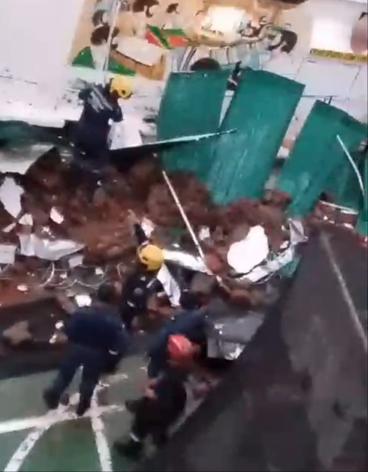 Por las fuertes lluvias, un muro se vino abajo en la cárcel de Villahermosa