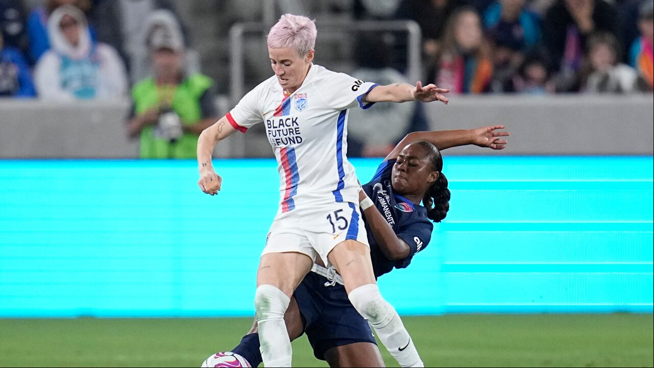 Megan Rapinoe, jugadora al servicio del OL Reign.