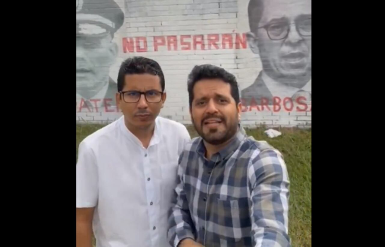 Representante a la Cámara Alfredo Mondragón y Concejal de Cali, Sergio Zamora.