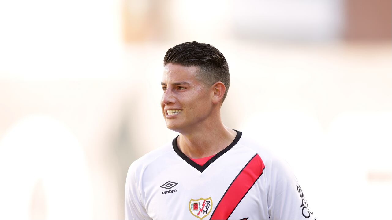 MADRID, SPAIN - SEPTEMBER 28: James Rodriguez of Rayo Vallecano de Madrid reacts during the LaLiga match between Rayo Vallecano and CD Leganes at Estadio de Vallecas on September 28, 2024 in Madrid, Spain. (Photo by Gonzalo Arroyo Moreno/Getty Images)