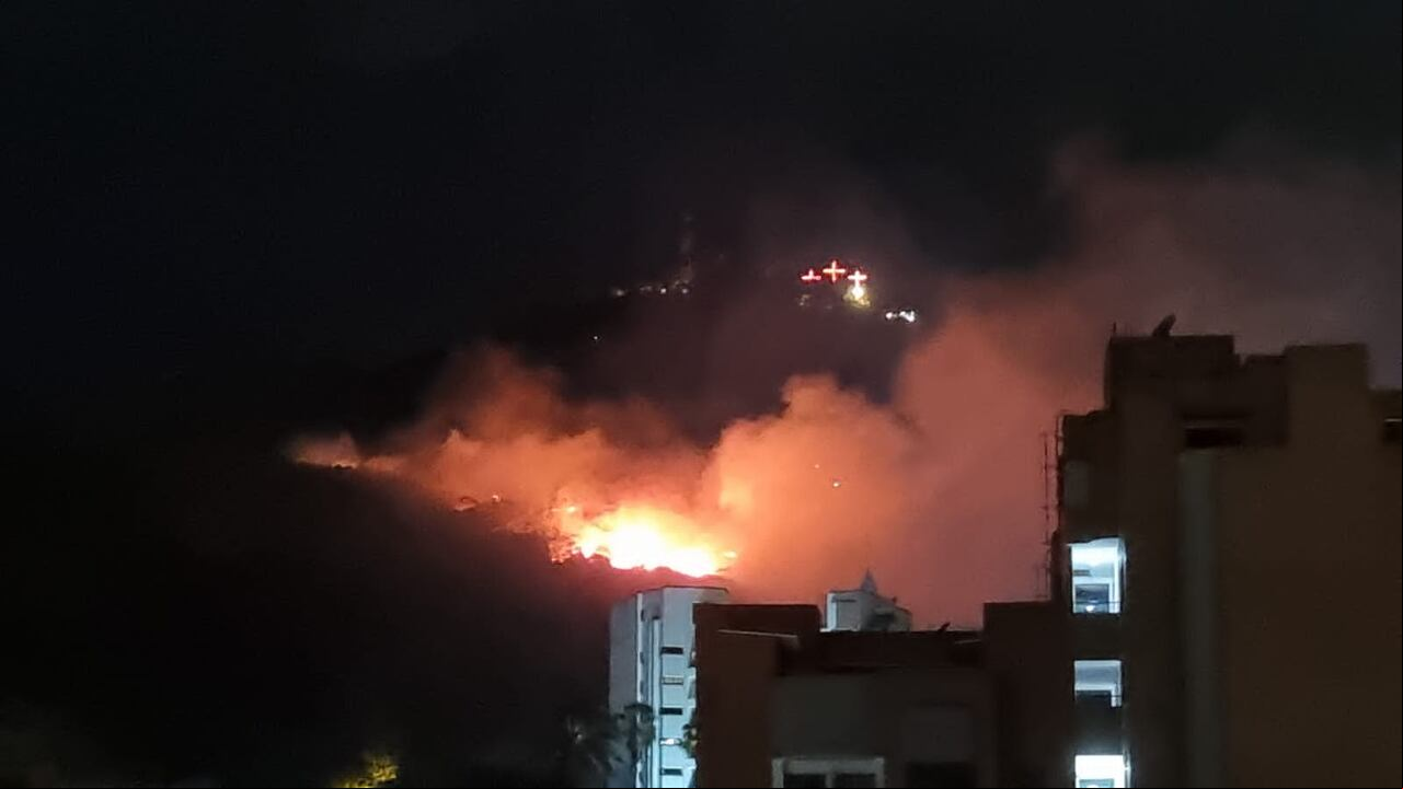 Incendio forestal en Cali.