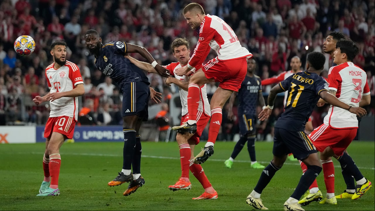 Imagen del duelo de ida, en Alemania, por las semifinales de la Champions League.