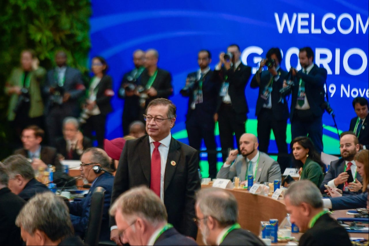 El presidente Gustavo Petro desde la G20 en Brasil.