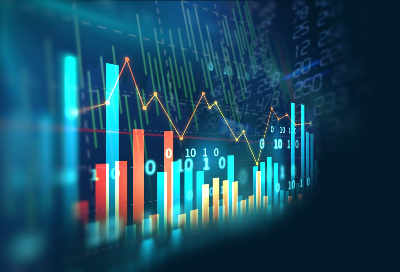 Ilustración del gráfico del mercado de valores financiero, concepto de inversión empresarial y futuro bursátil
comercio.