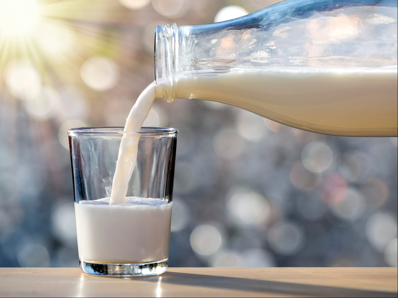 La leche es un alimento que está compuesto de grasa.