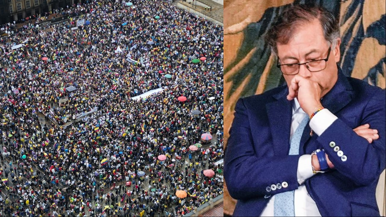 Las marchas contra el Gobierno Petro fueron multitudinarias.