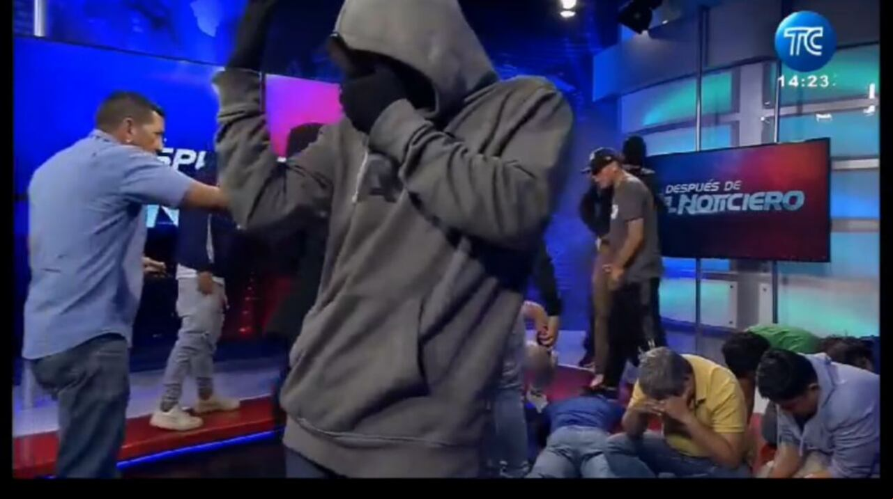 Los delincuentes se tomaron el canal de noticias
