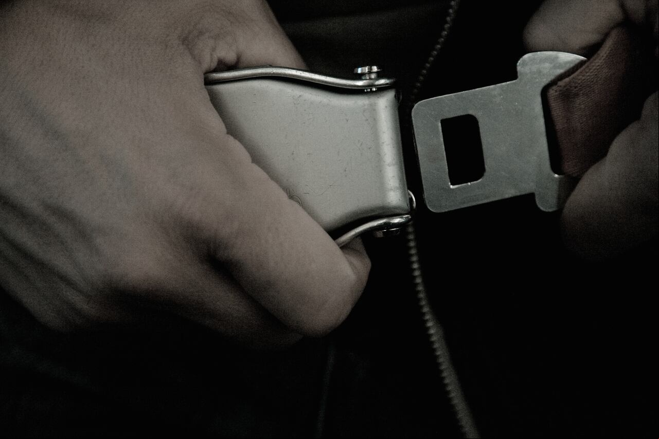 Seat belt is a safety strap or harness designed to hold a person securely in a seat, as in a motor vehicle or aircraft. Also called safety belt.