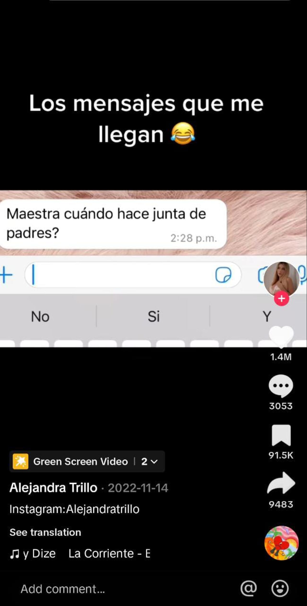 Por medio de su cuenta de TikTok la docente Alejandra Trujillo ha compartido experiencias curiosas que ha vivido con los padres de sus alumnos.