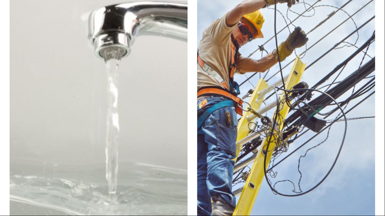 Cortes de agua y luz en Cali.
