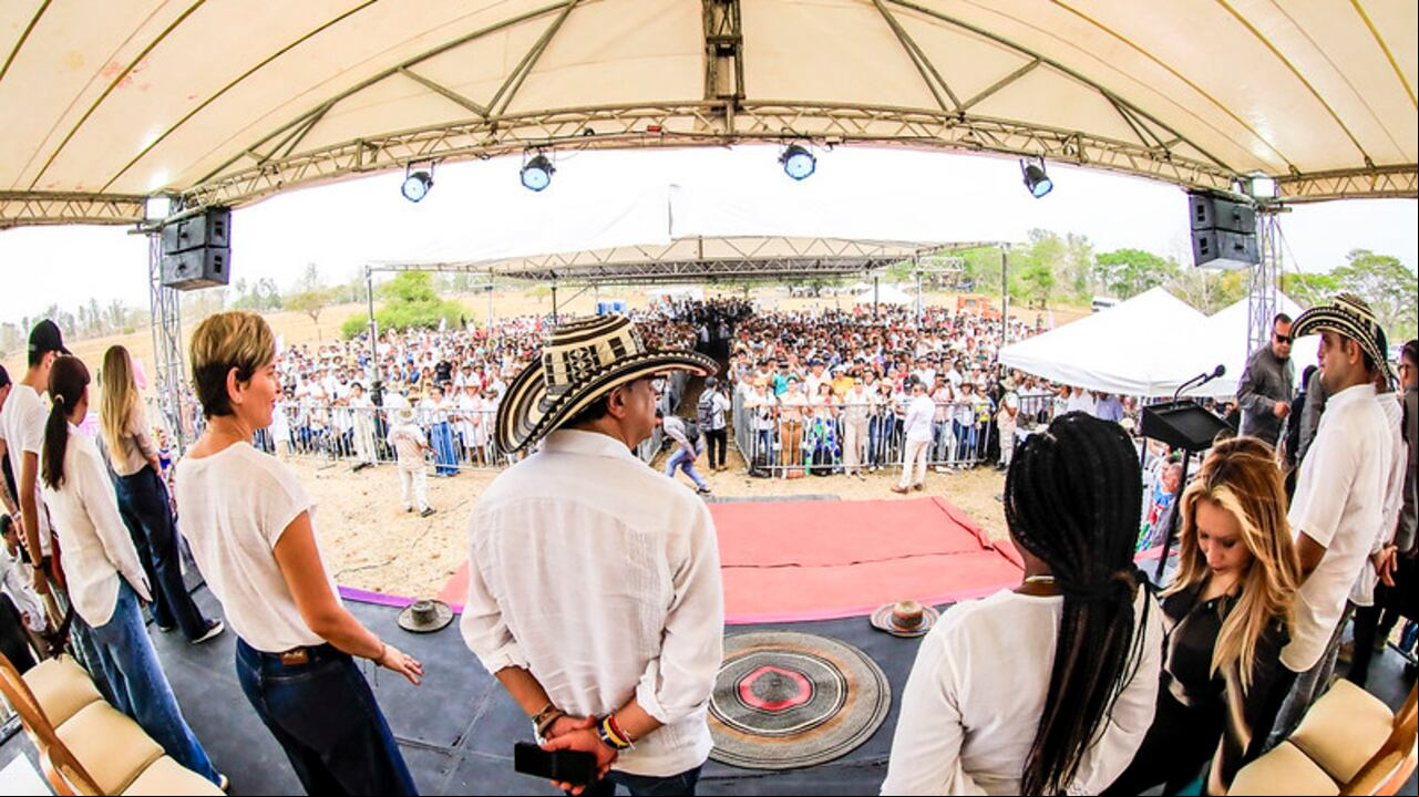 Presidente Petro en alocución desde San Antonio de Palmito. (Foto presidencia)