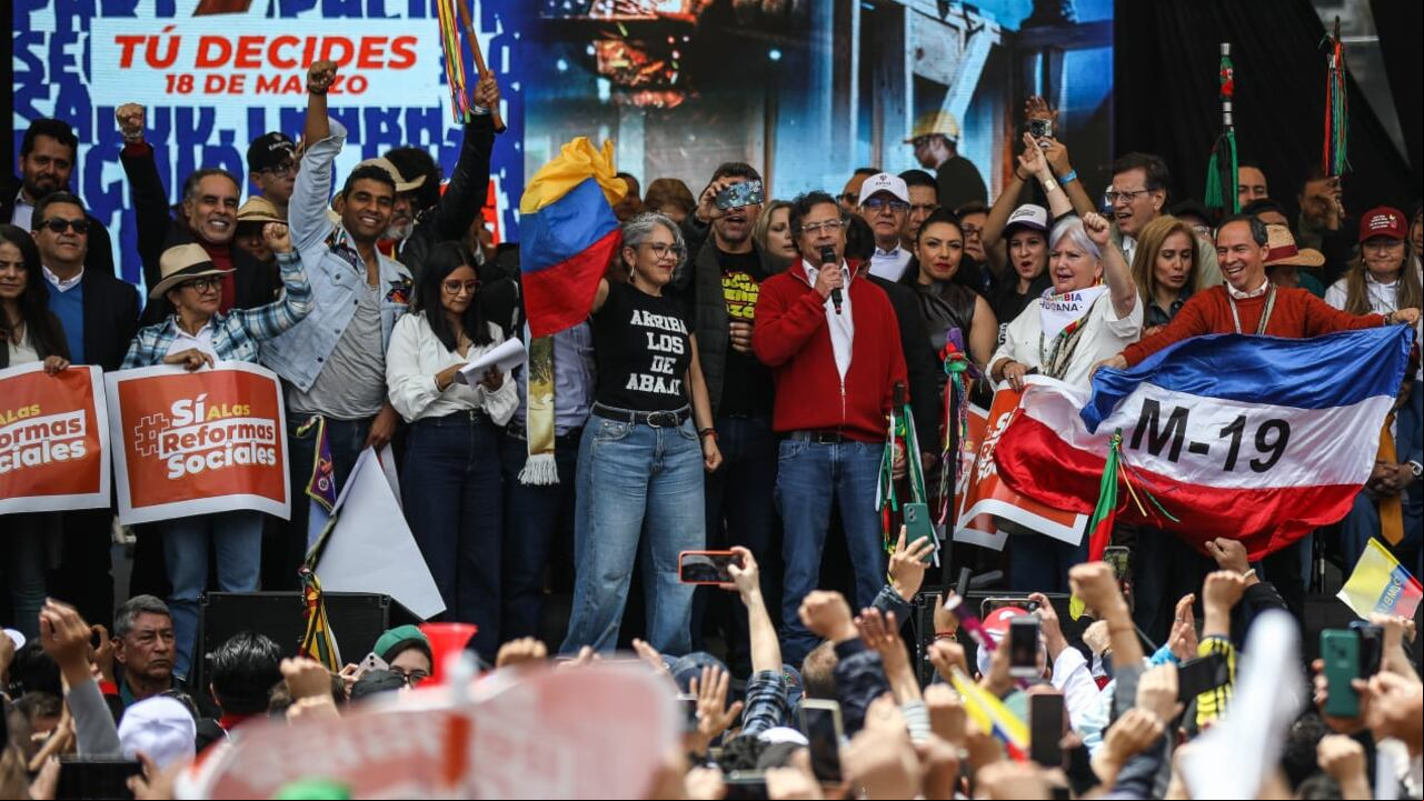 Marcha 18 marzo 2225 Gustavo Petro Plaza de Bolivar